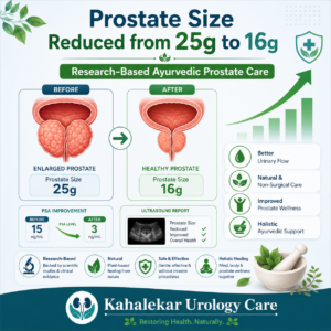 Case Study: Prostate Size Reduced from 25 Gram to 16 Gram with Ayurvedic Treatment