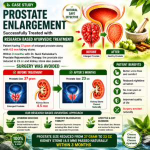 Case Study: Prostate Enlargement & Kidney Stone Treated Naturally with Ayurveda